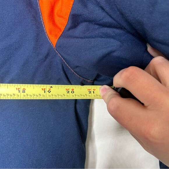 Vintage 90s Y2K 2000s reversible Nike jacket the navy blue and orange - Picture 9 of 10